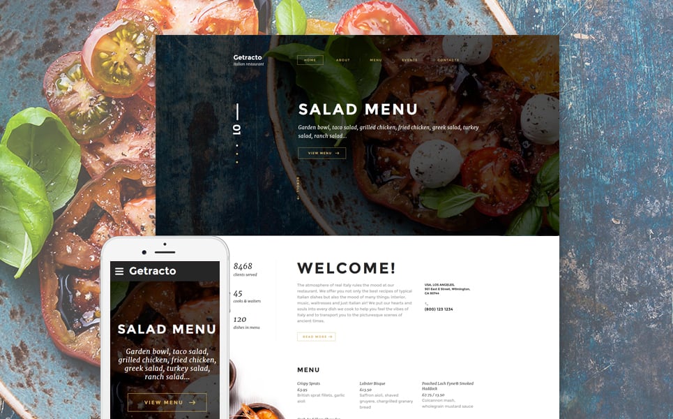 Italian Restaurant Responsive Website Template New Screenshots BIG