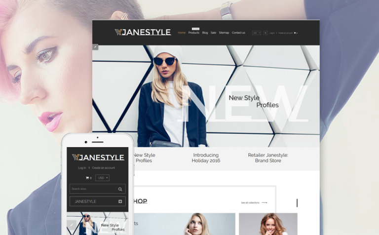 JaneStyle Bootstrap Shopify Template Big Screenshot JaneStyle Shopify Theme New Screenshots BIG