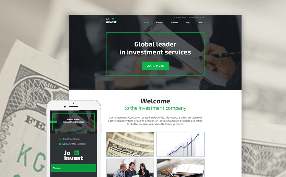 Jo Invest WordPress Theme New Screenshots BIG