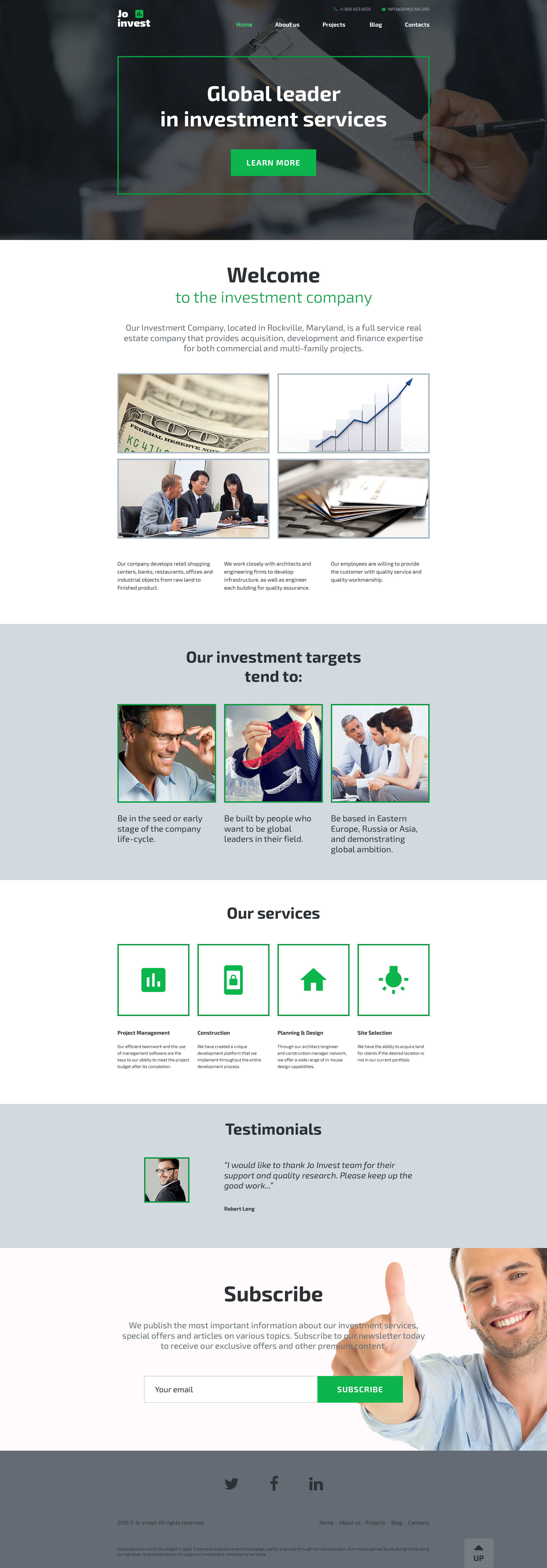 Jo Invest WordPress Theme - screenshot