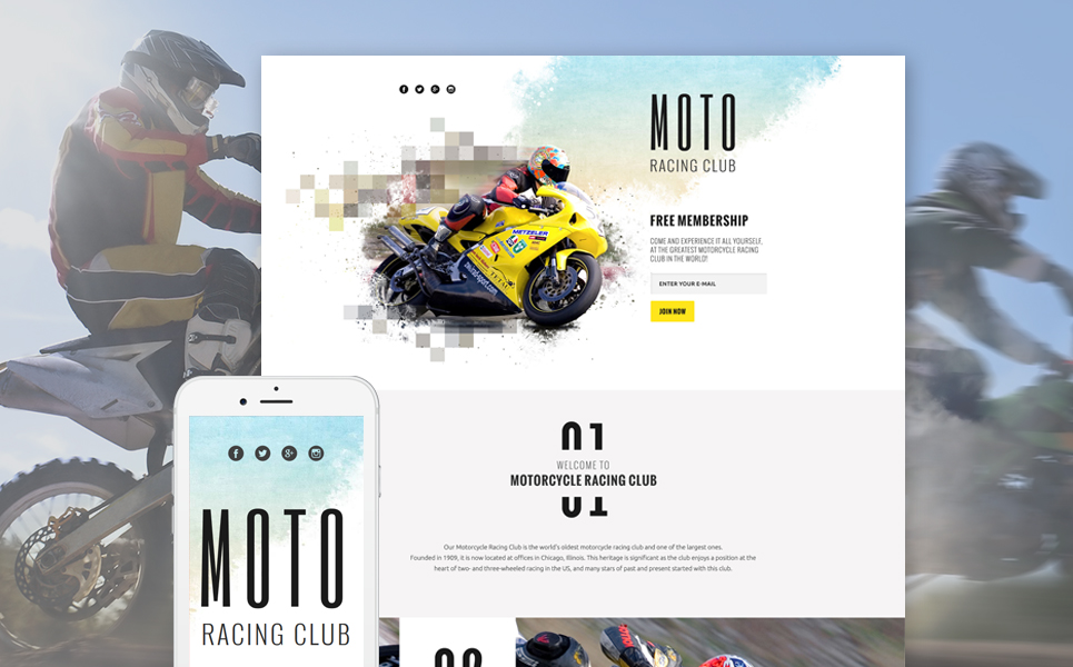 Motor Sports Responsive Landing Page Template New Screenshots BIG