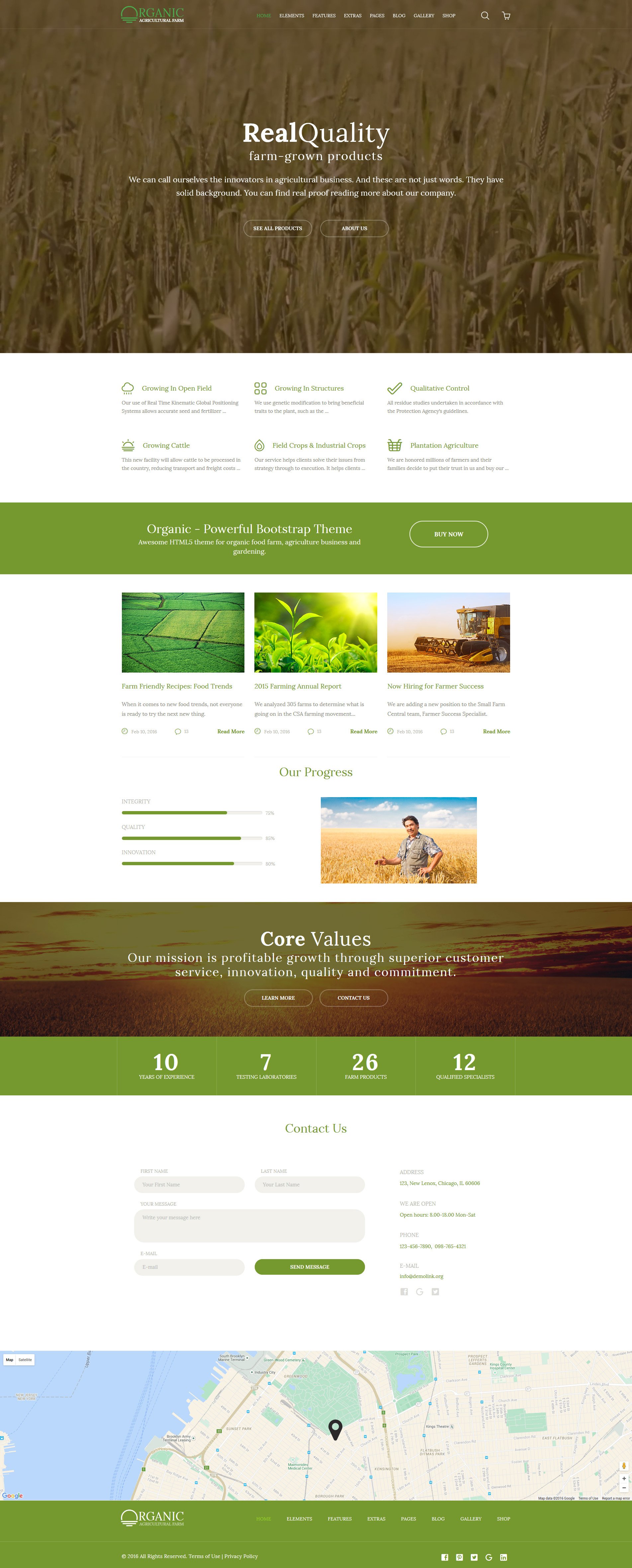 Organic - Agriculture Farm Multipurpose Website Template New Screenshots BIG