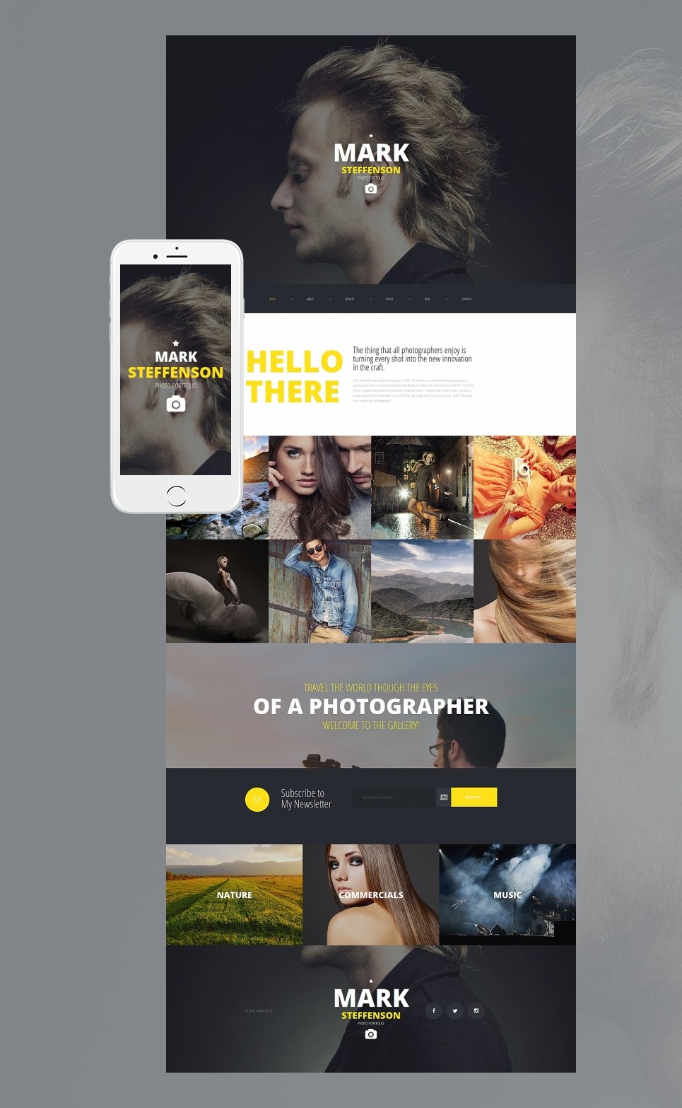 Photographer Portfolio Responsive Moto CMS 3 Template New Screenshots BIG