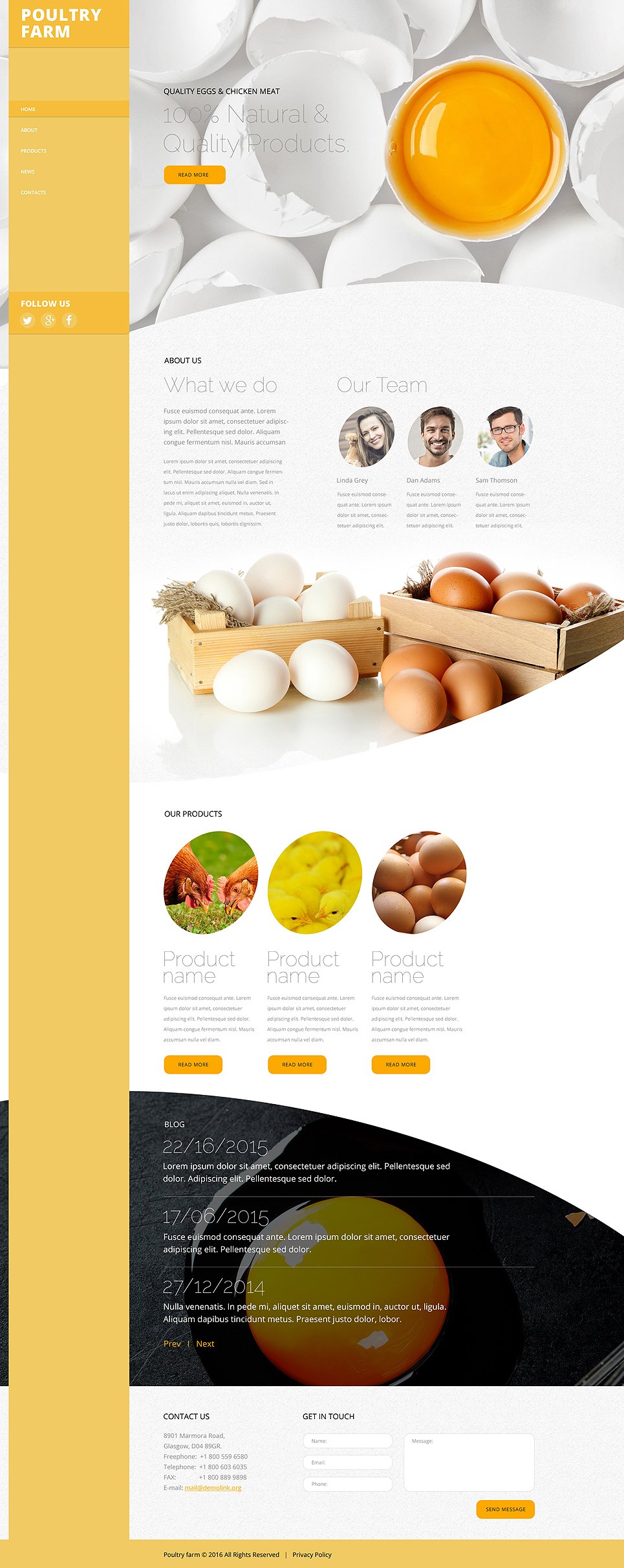 Poultry Farm Website Template