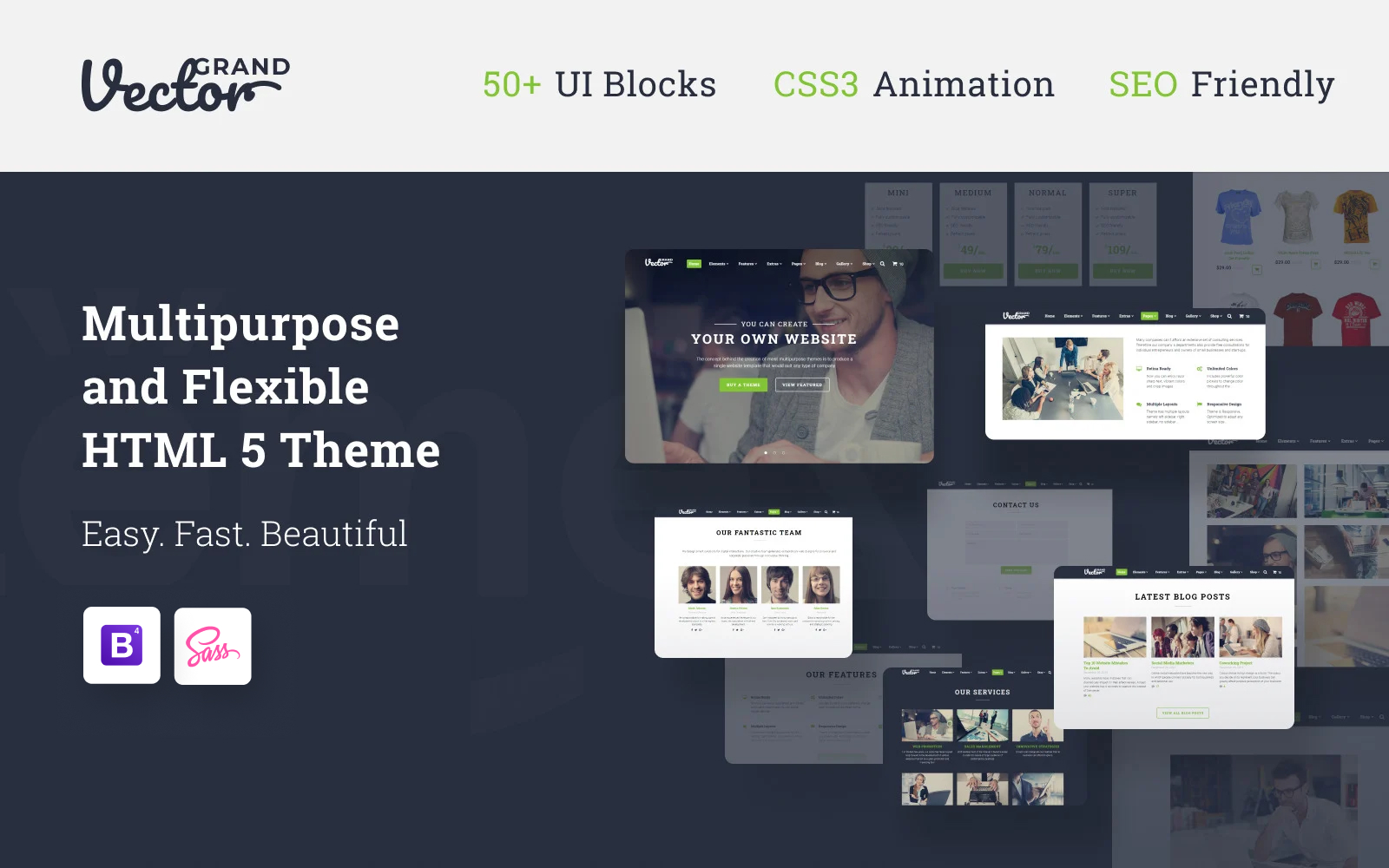 Responsive Grand Vector Web Sitesi #58530