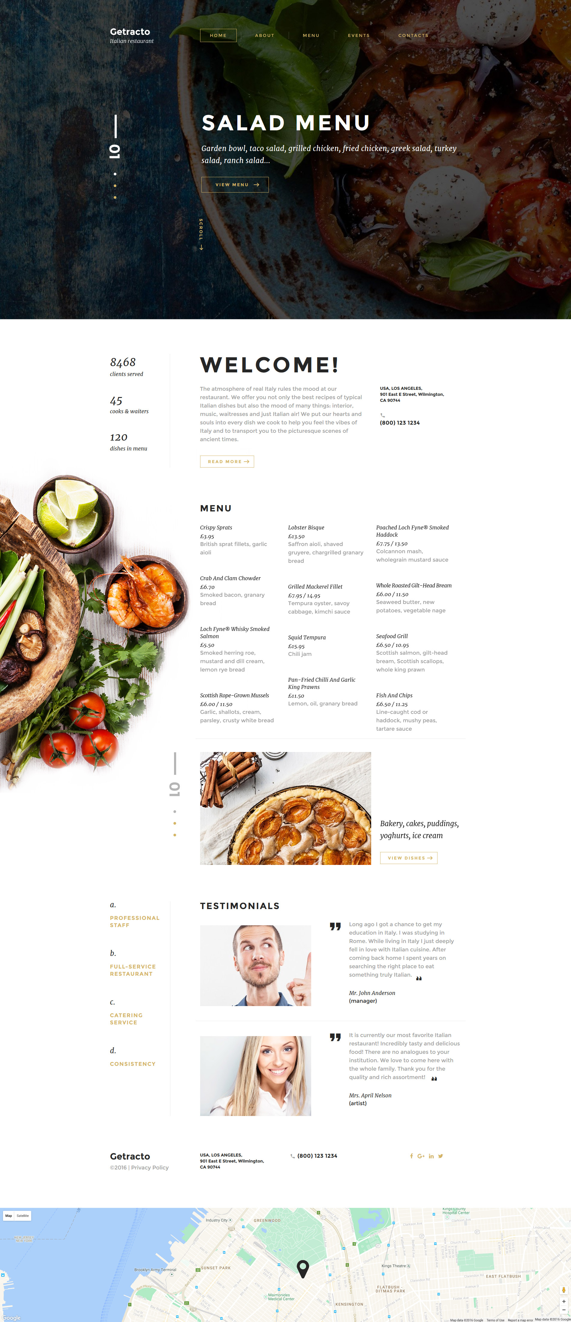 Responsive İtalyan Restaurant Web Sitesi #58527 - Ekran resmi