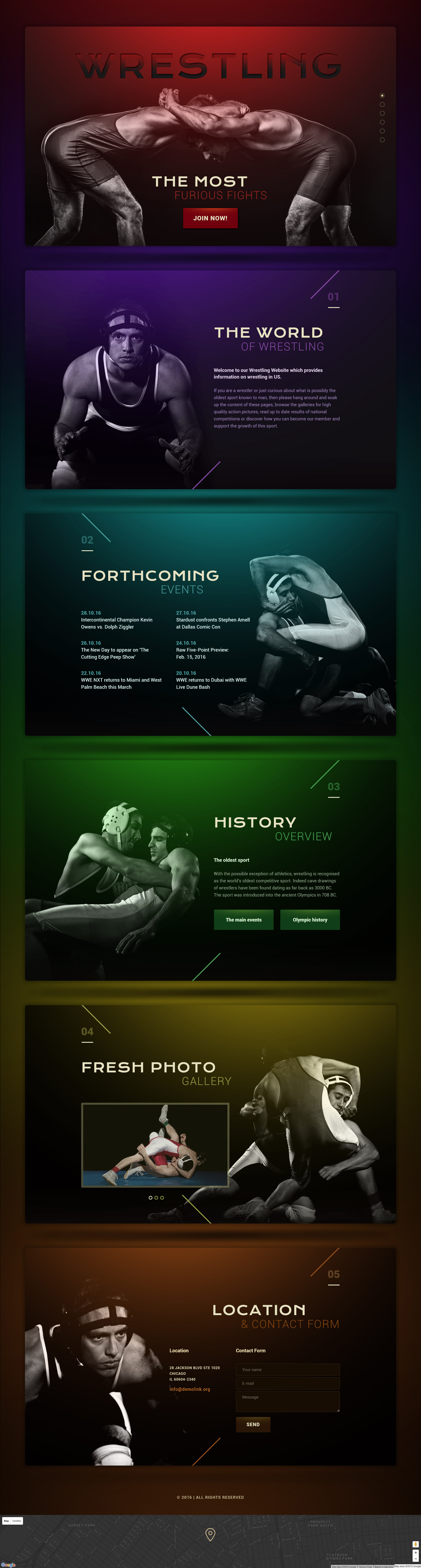 Responsive Landingspagina Template over Worstelen №58521 - screenshot