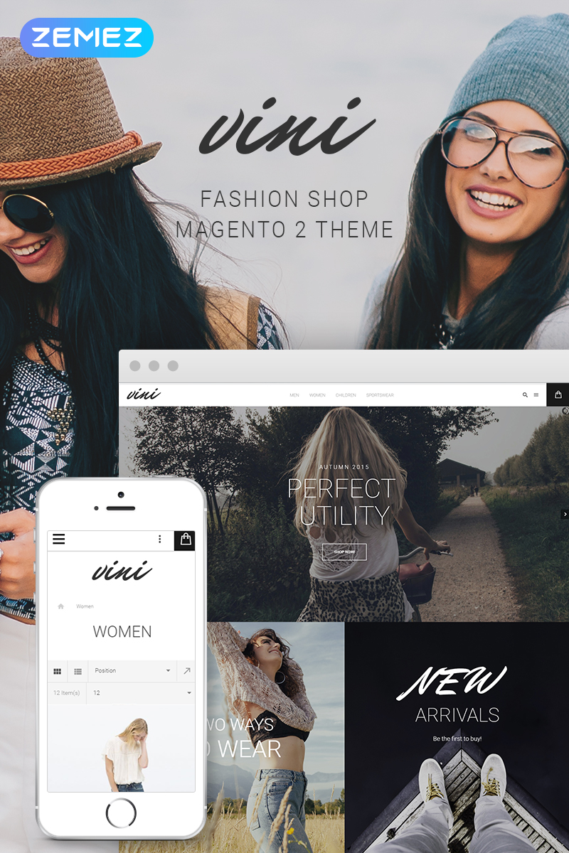 Responsivt Vini Magento-tema #58585 - skärmbild