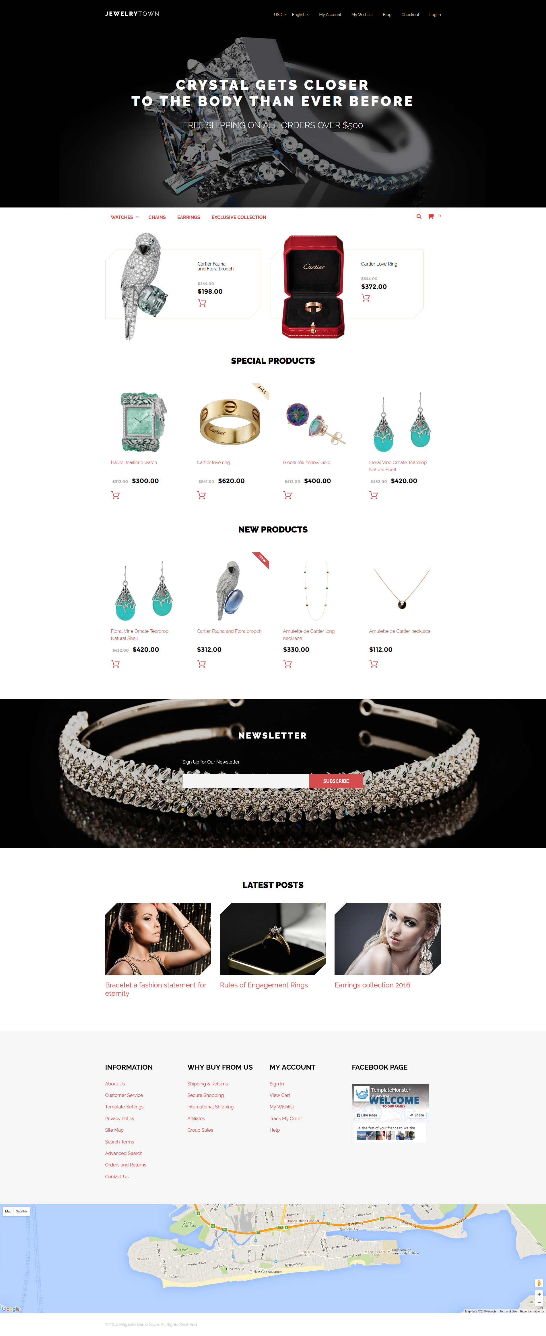 Tema Magento "JewelryTown" #58504