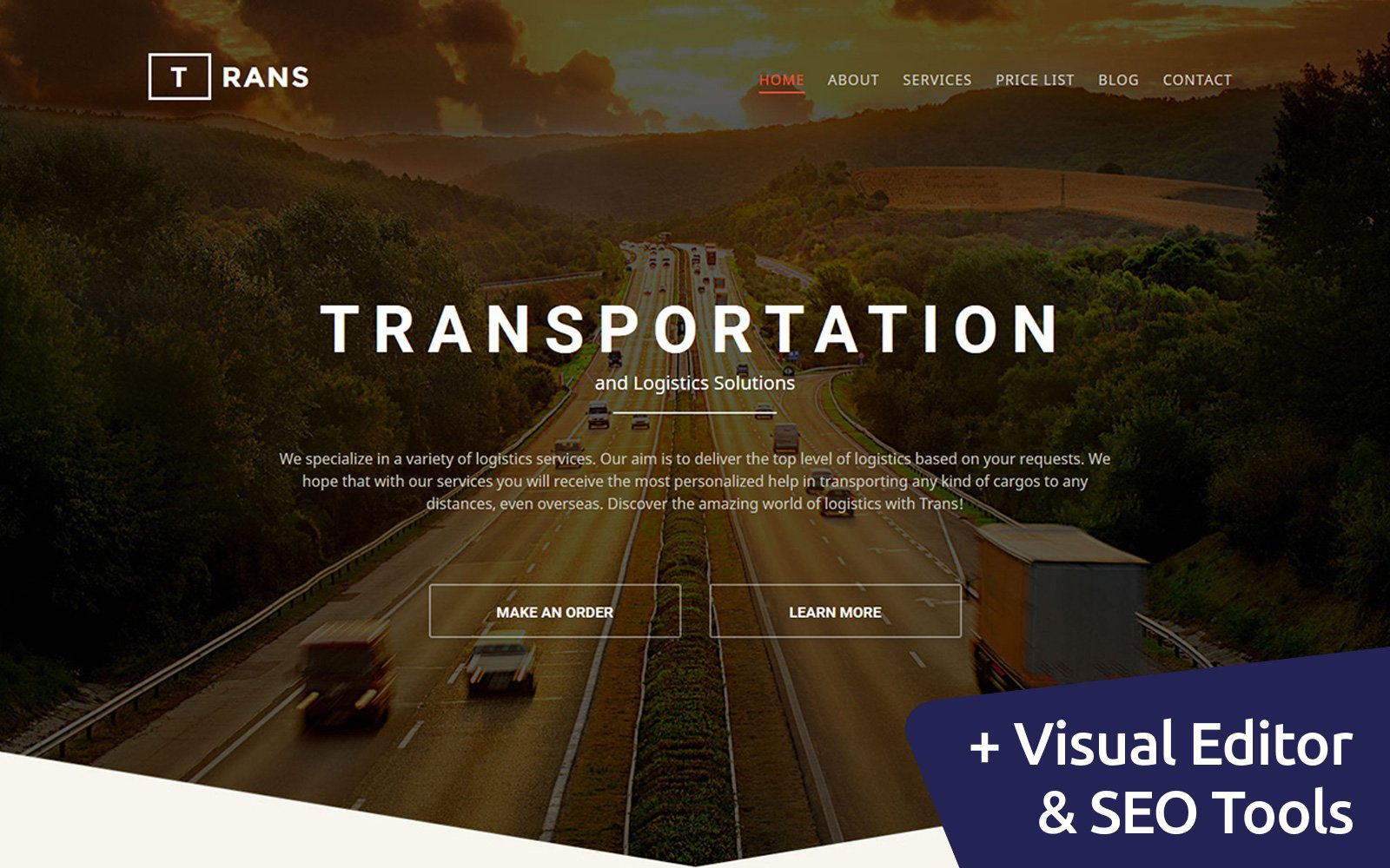 Trans - Logistic Moto CMS 3 Template