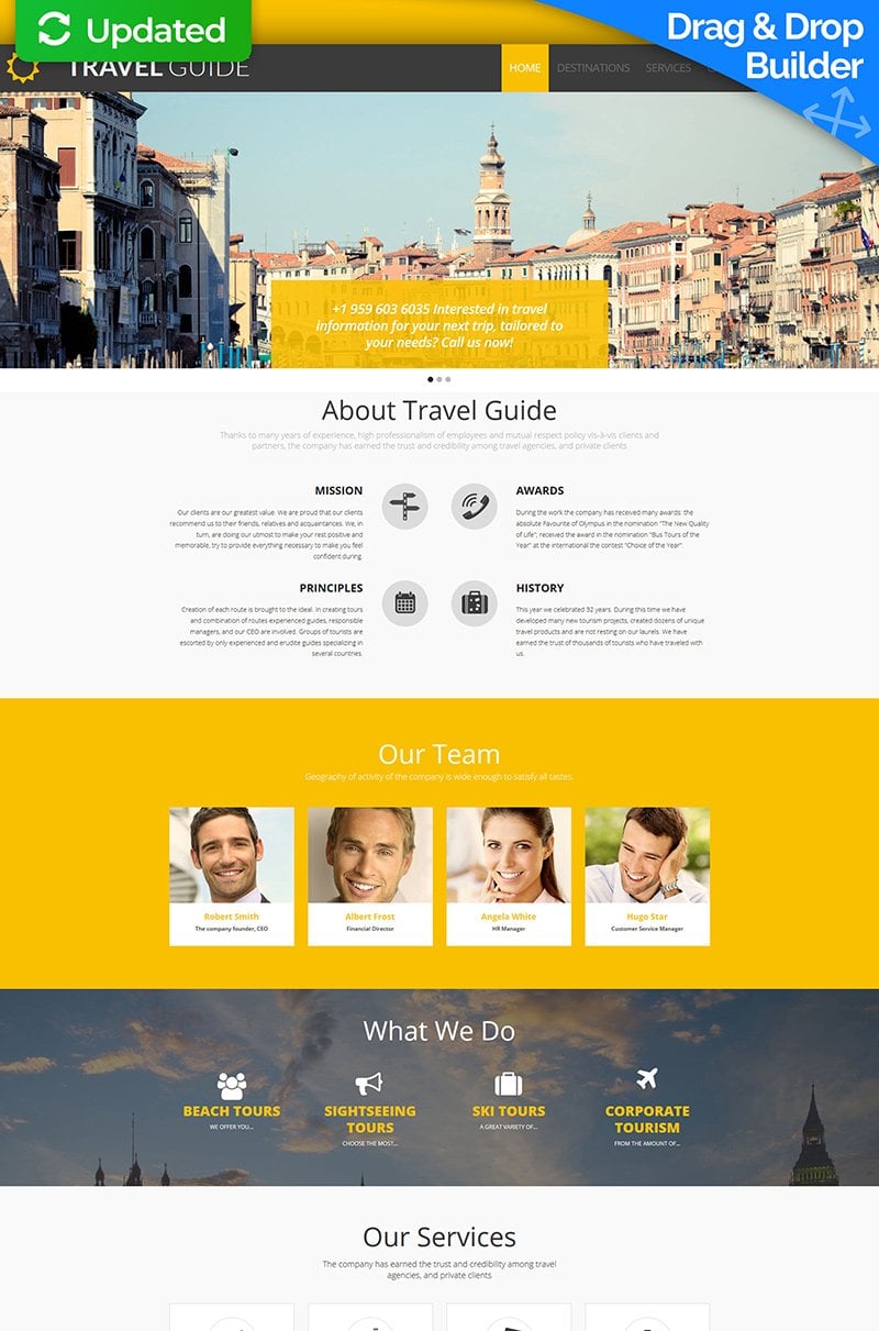 Travel Guide Moto CMS 3 Template