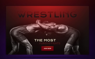 Wrestling Responsive Landing Page Template