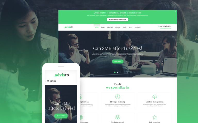 Advisto - Financial Advisor Consultancy Parallax WordPress Theme Big Screenshot Advisto - Financial Advisor Consultancy WordPress Theme New Screenshots BIG