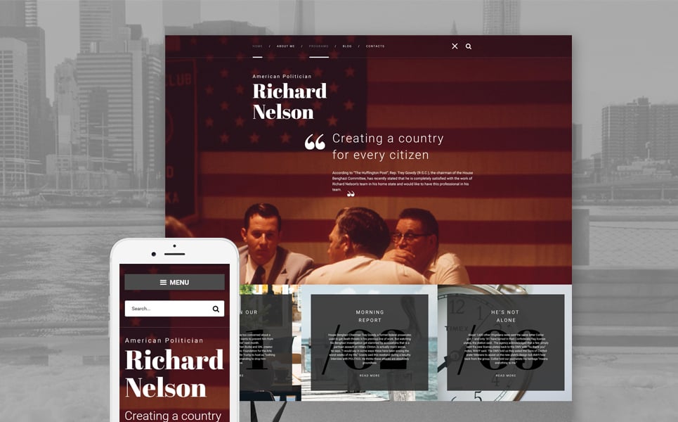 American Politician WordPress Theme New Screenshots BIG