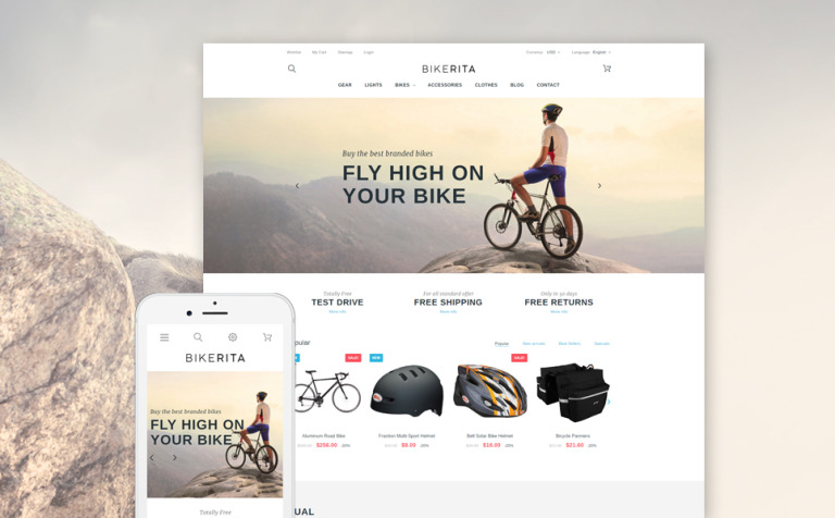 Bikerita Responsive PrestaShop Template Big Screenshot Bikerita PrestaShop Theme New Screenshots BIG