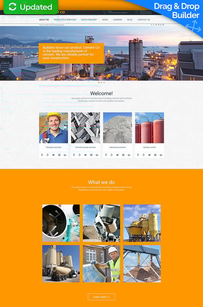 Cement Responsive Moto CMS 3 Template