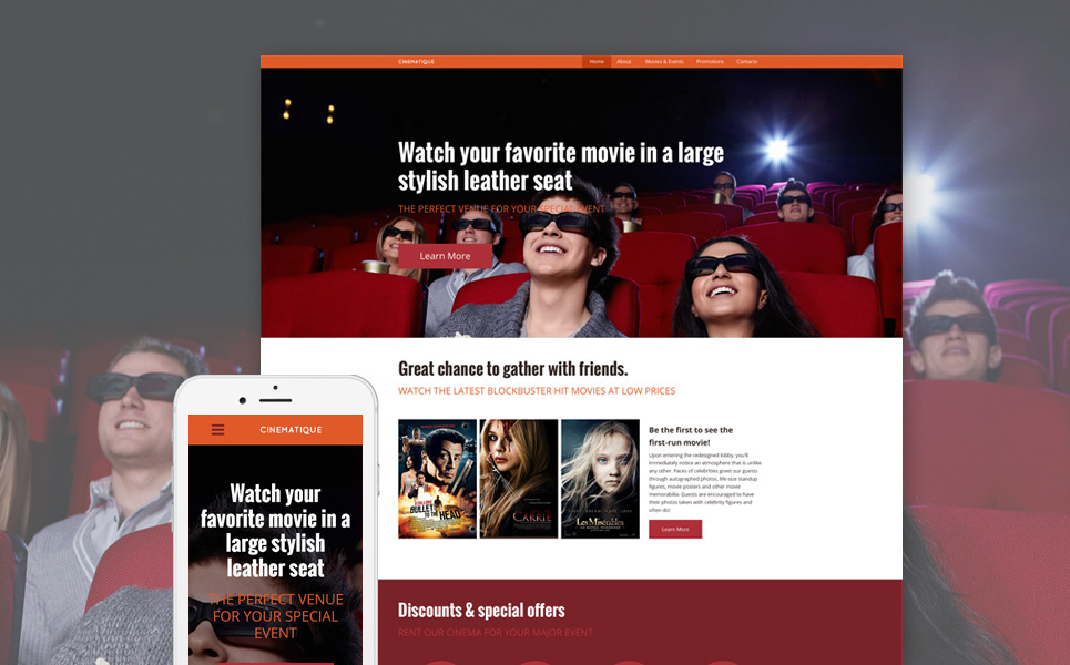 Cinematique Website Template New Screenshots BIG
