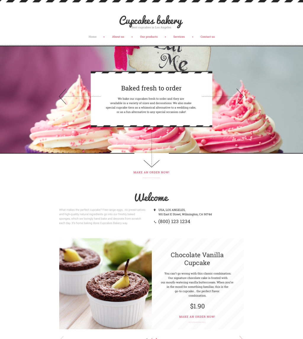 Cake Shop Website Template