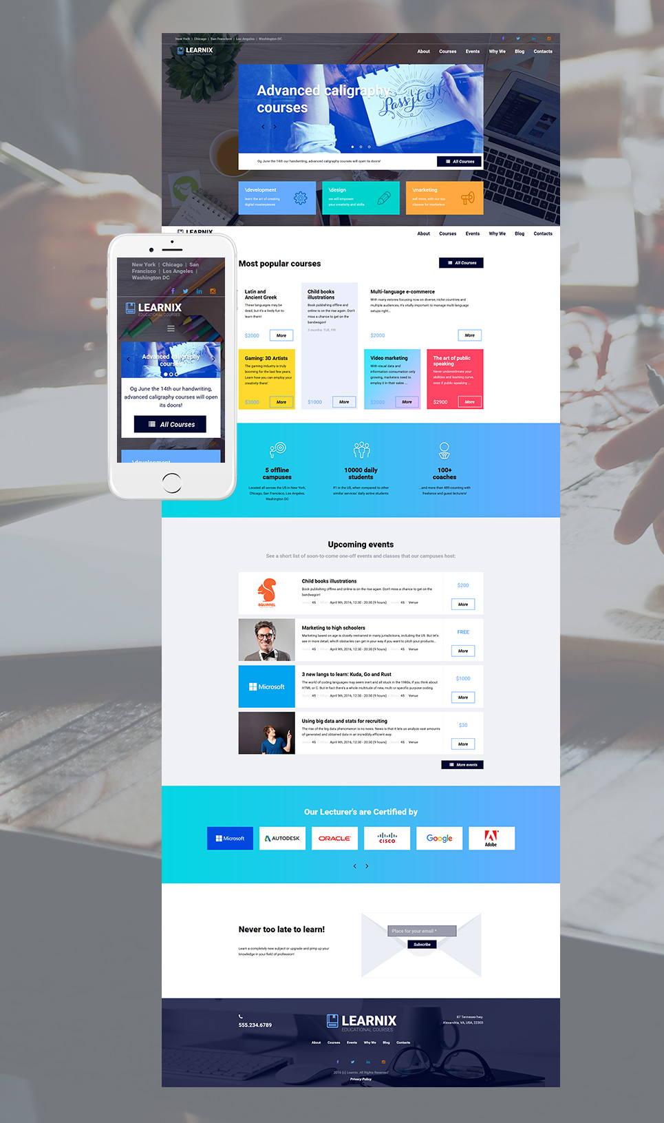 Education Responsive Moto CMS 3 Template New Screenshots BIG