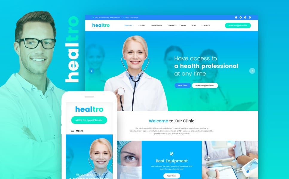 Healtro - Private Medical Clinic Responsive WordPress Theme New Screenshots BIG