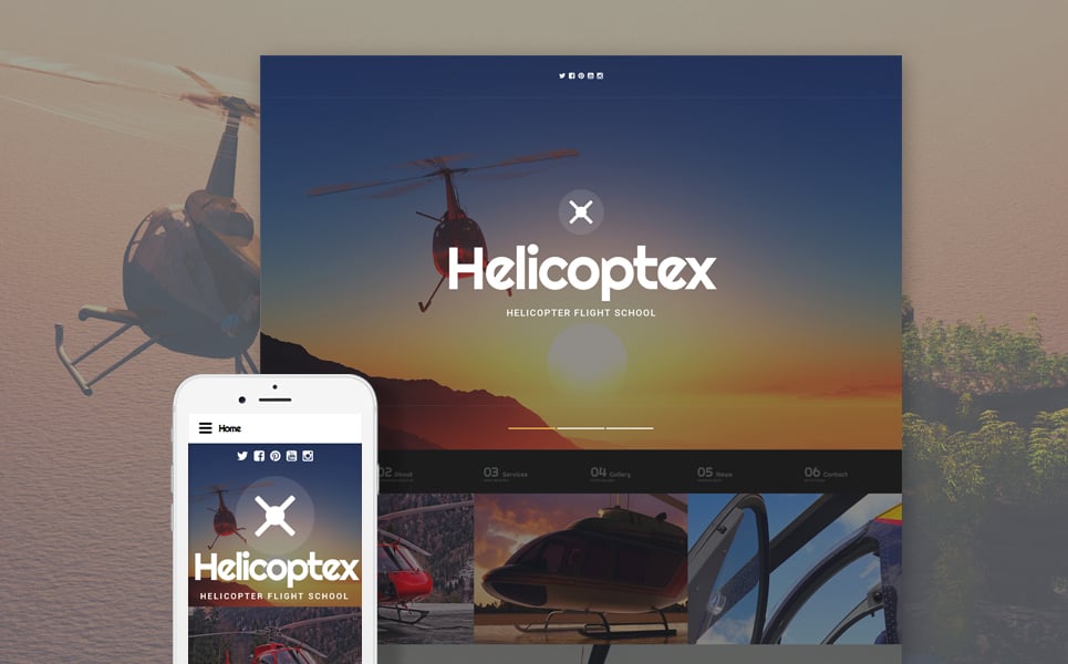 Helicoptex Website Template New Screenshots BIG