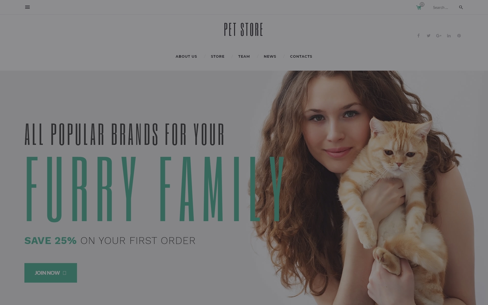 "PetStore - Pets Supplies Shop Responsive WooCommerce Theme" 响应式WooCommerce模板 #58660