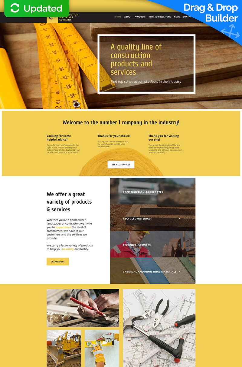 Plantilla Moto CMS 3 Responsive para Sitio de Empresas de construcción #58617 - captura de pantalla
