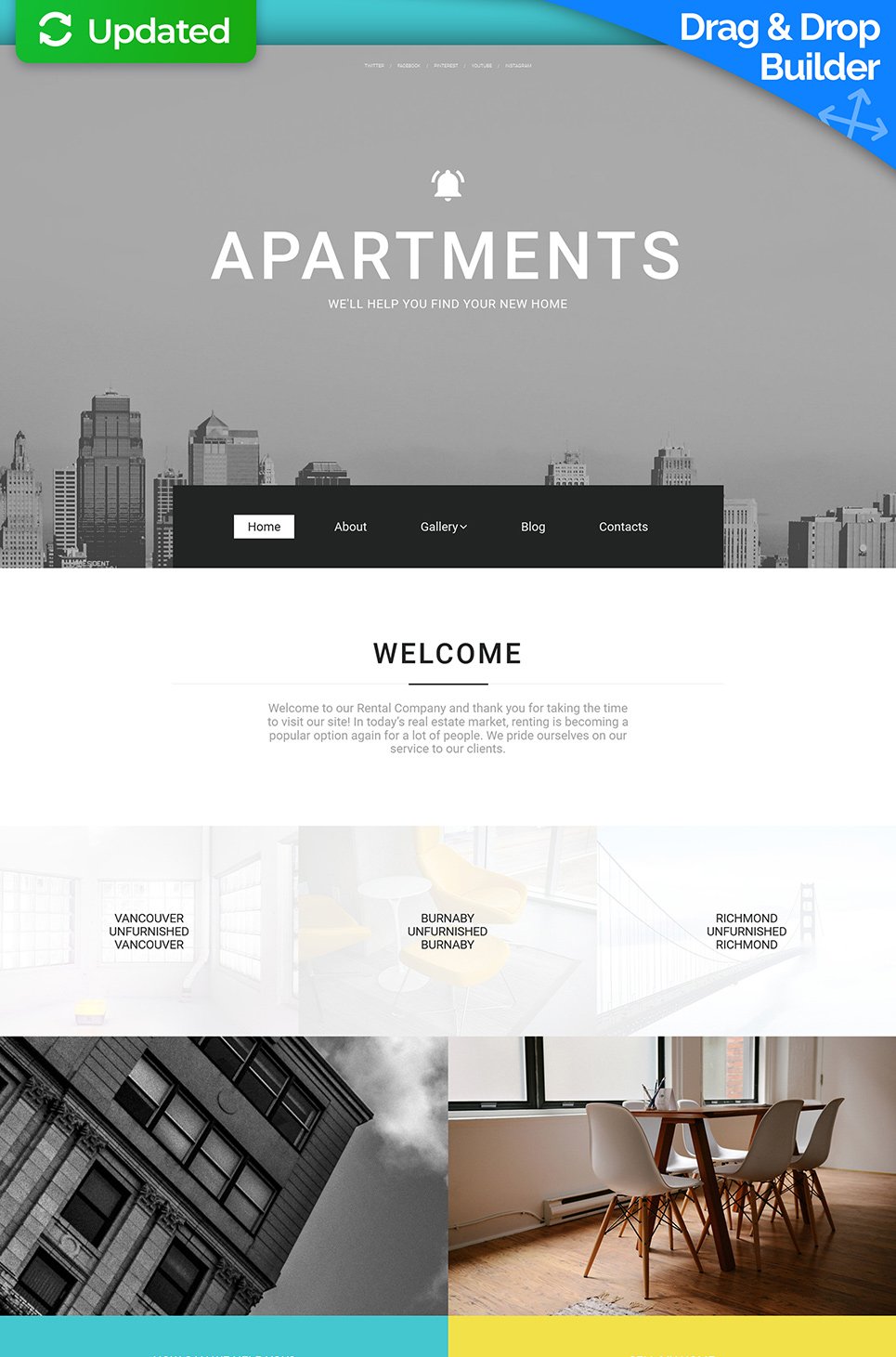Real Estate Agency Responsive Moto CMS 3 Template New Screenshots BIG