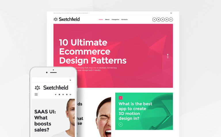 Sketchfield Responsive WordPress Theme Big Screenshot Sketchfield WordPress Theme New Screenshots BIG
