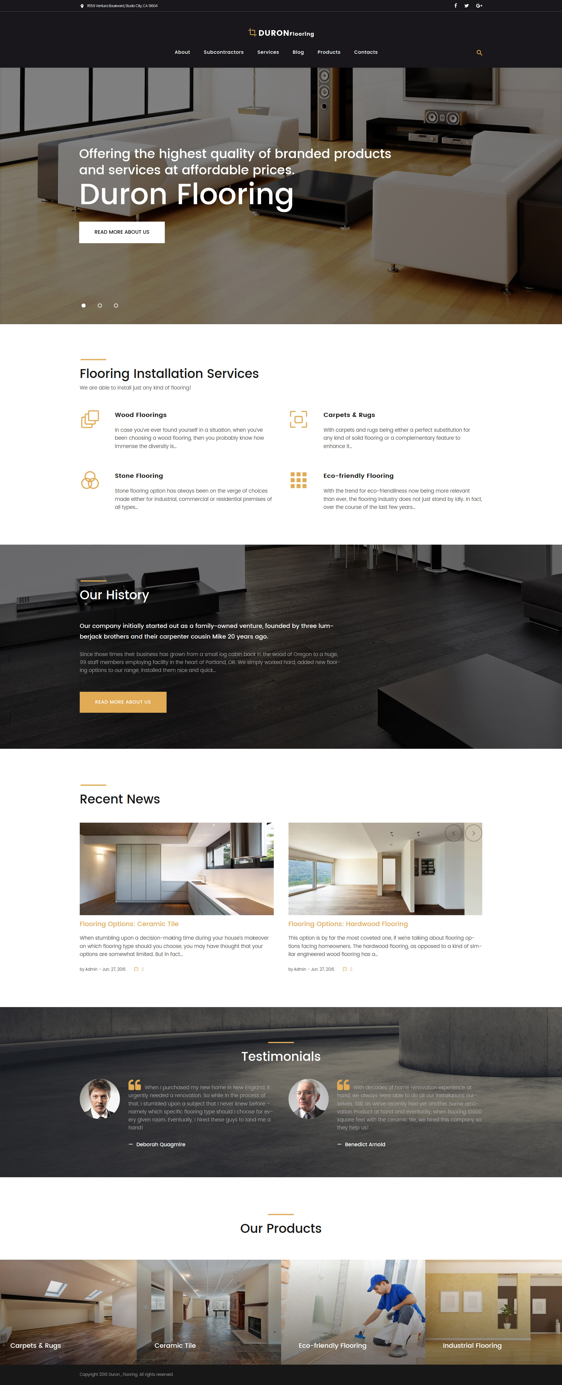 Tema De WordPress "DuronFlooring" #58674 - captura de pantalla