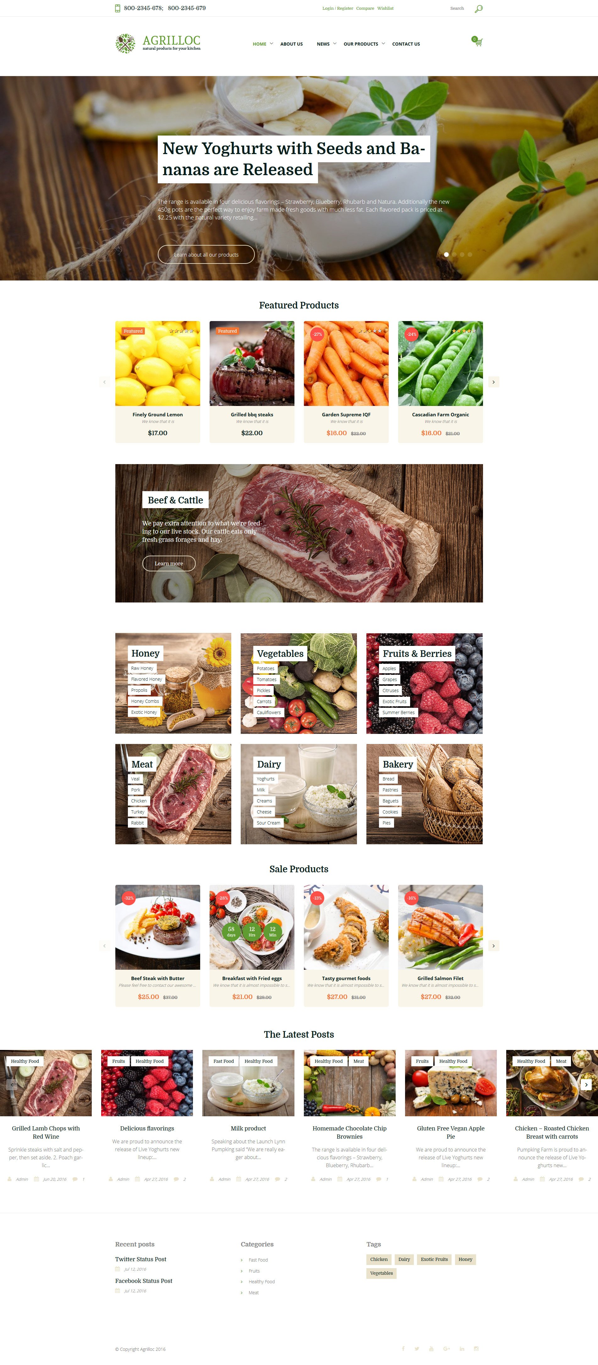Tema WooCommerce "Agrilloc" #58670 - captura de pantalla