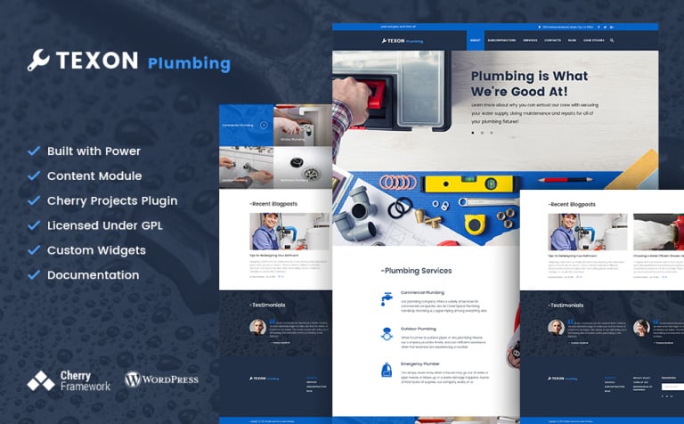 Texon Plumbing - Maintenance Services & Plumbing WPML ready WordPress Template Big Screenshot Texon Plumbing - Maintenance Services & Plumbing WordPress Theme New Screenshots BIG