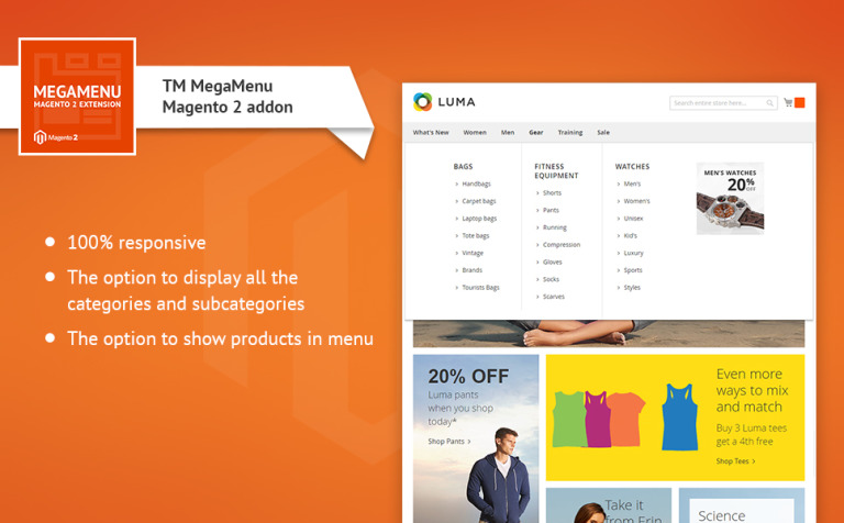 TM Mega Menu Magento Extension Template Big Screenshot TM Mega Menu Magento Extension New Screenshots BIG