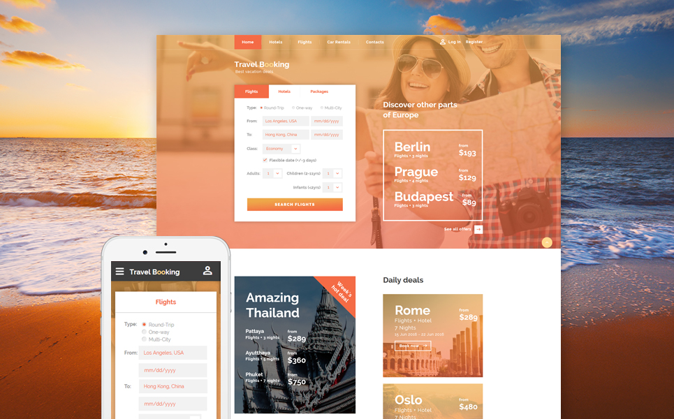 Travel Responsive Website Template New Screenshots BIG