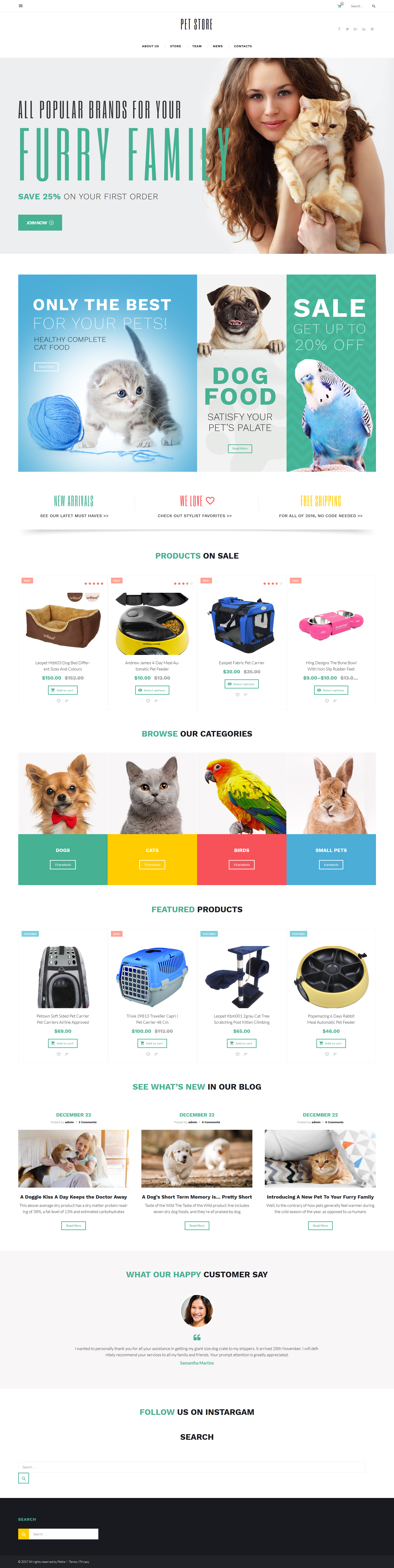 WooCommerce Theme namens "PetStore - Tiere und Haustiere" #58660 - Screenshot