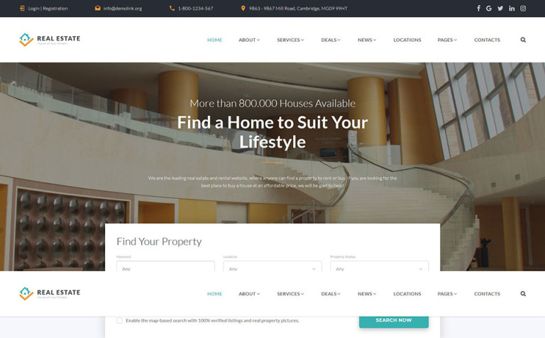 Xouas - Real Estate Agency Responsive Bootstrap Website Template Big Screenshot Xouas - Real Estate Agency Responsive Website Template New Screenshots BIG