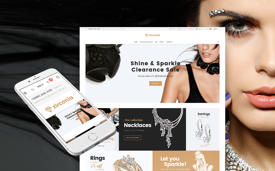 Zirconia - Jewelry & Accessories Store Responsive WooCommerce Theme New Screenshots BIG