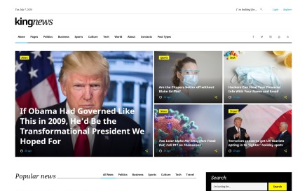KingNews - News Portal Responsive Website Template