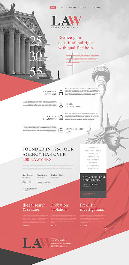 Kit Graphique #58753 Lawyers Bureau Responsive Site - Desktop Layout 
