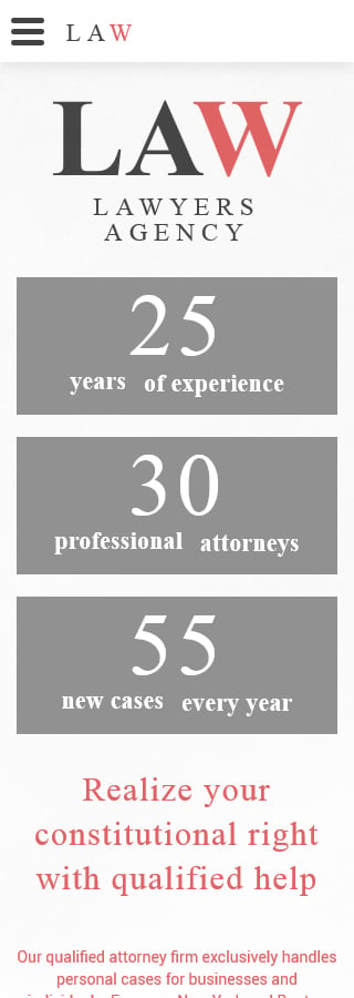 Kit Graphique #58753 Lawyers Bureau Responsive Site - Smartphone Layout 2