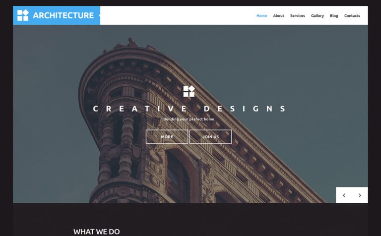 Architecture Parallax WordPress Template Big Screenshot Architecture WordPress Theme New Screenshots BIG
