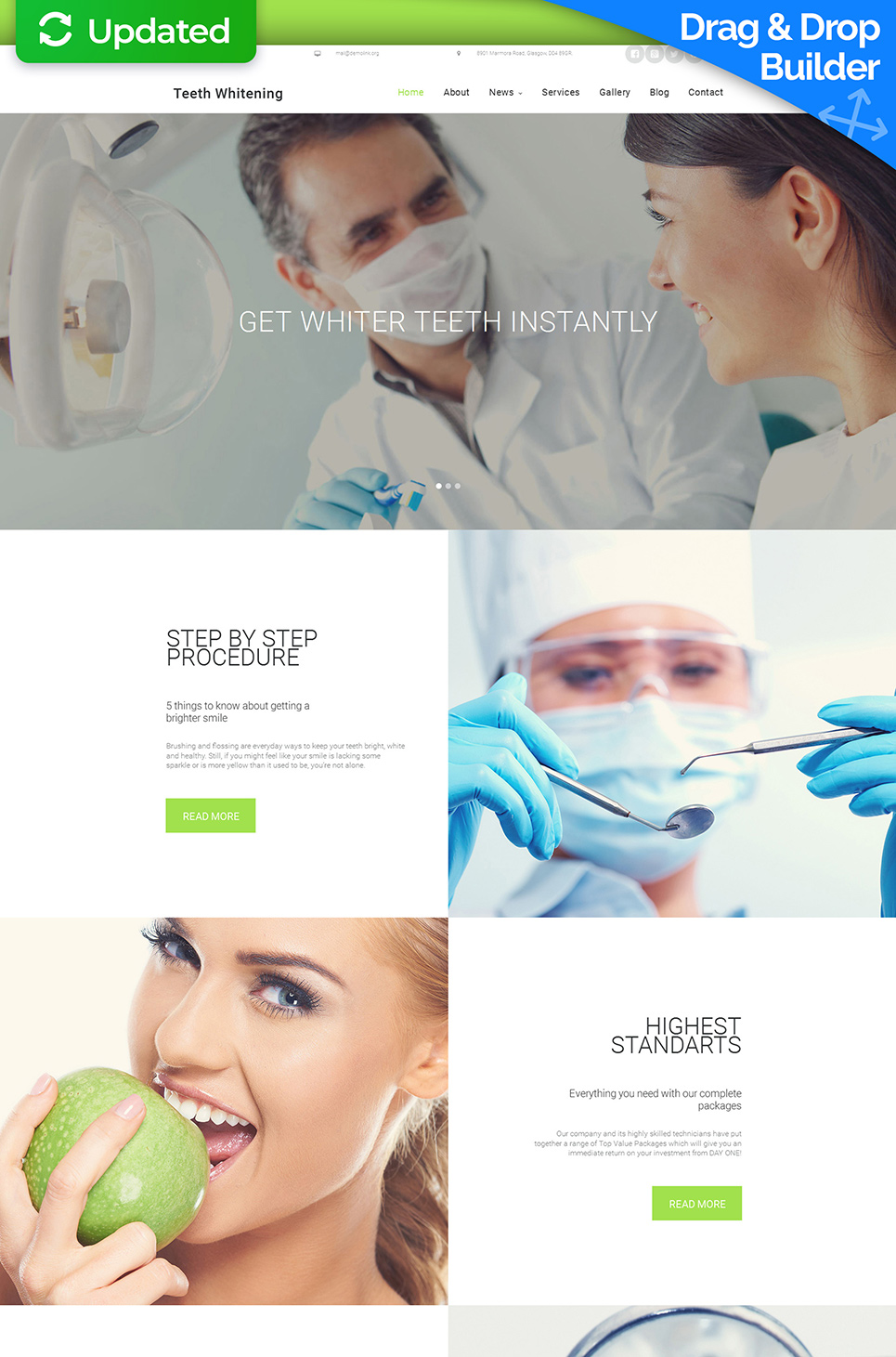 Dentistry Responsive Moto CMS 3 Template New Screenshots BIG