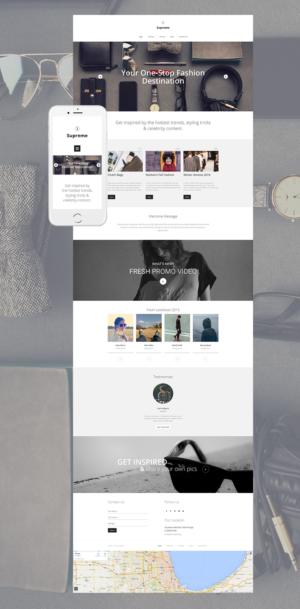 Fashion Responsive Moto CMS 3 Template New Screenshots BIG