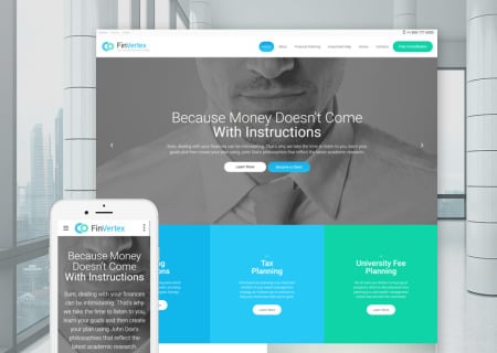 financial planner site template