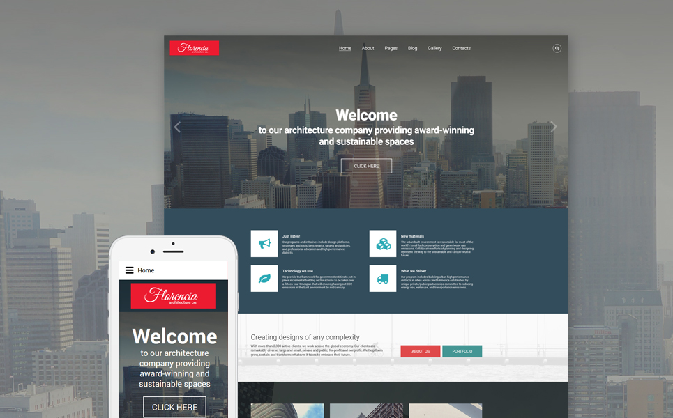 Florencia Architecture Joomla Template New Screenshots BIG