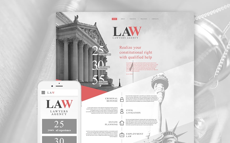 Law Firm Responsive Website Template New Screenshots BIG