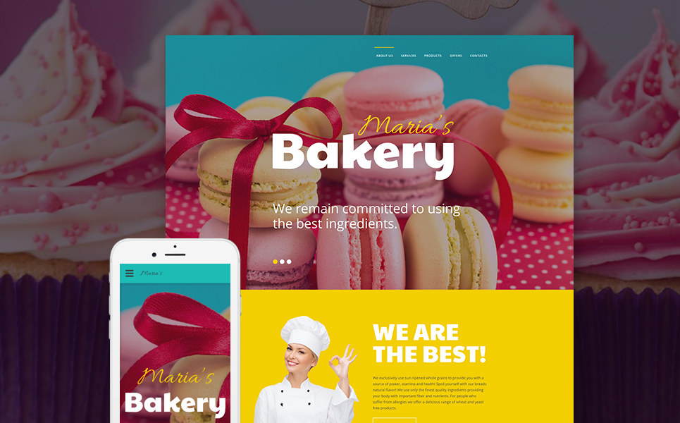 Maria's Bakery Website Template New Screenshots BIG