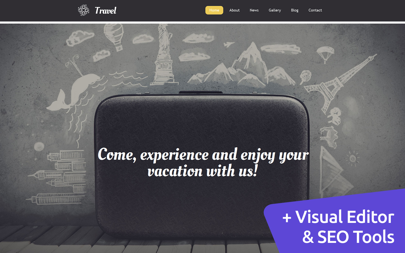 Responsywny szablon Moto CMS 3 Travel Agency #58795