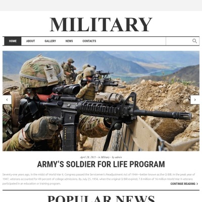 Responsywny szablon strony www #58754 na temat: militaria