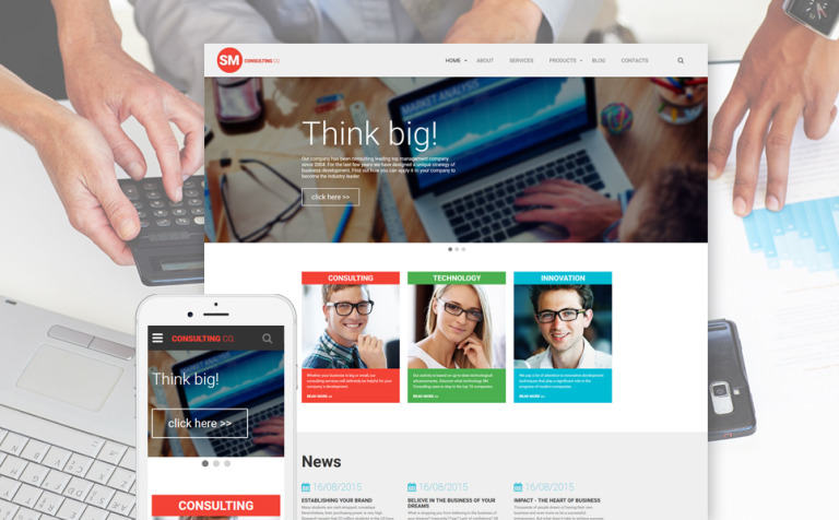 SM Consulting Co Responsive Website Theme Big Screenshot SM Consulting Co Website Template New Screenshots BIG